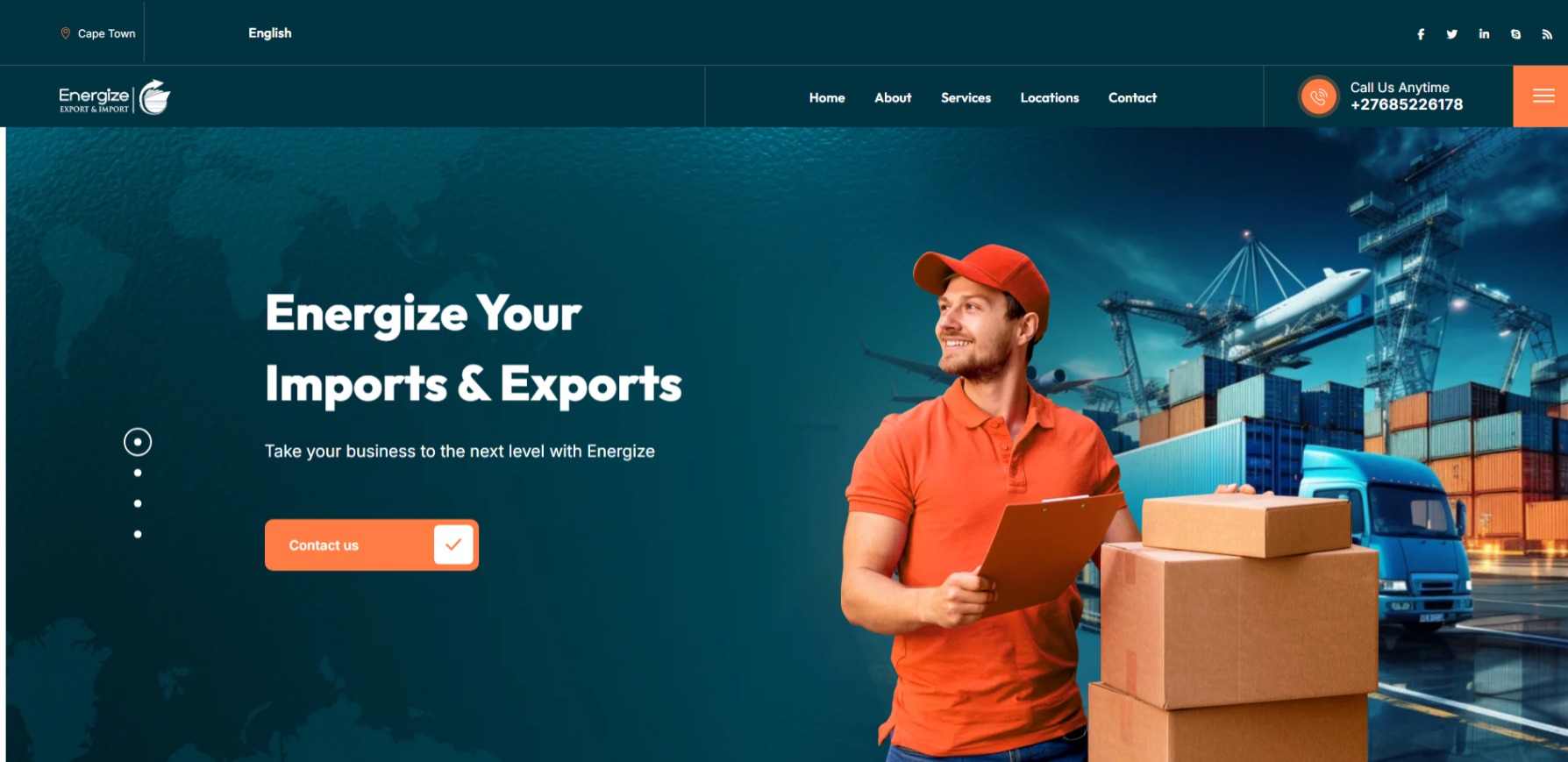 Read more about the article موقع لشركة استيراد وتصدير Energize Export